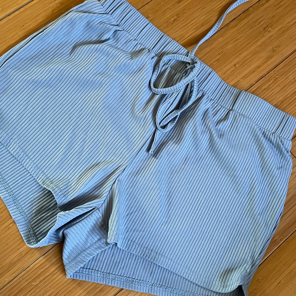 blue lounge shorts
